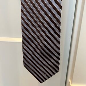 Calvin Klein Diagonal Striped Brown and blue Tie